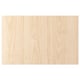 Una puerta rectangular de madera de color claro. Está diseñado con una textura de madera natural y suave.
