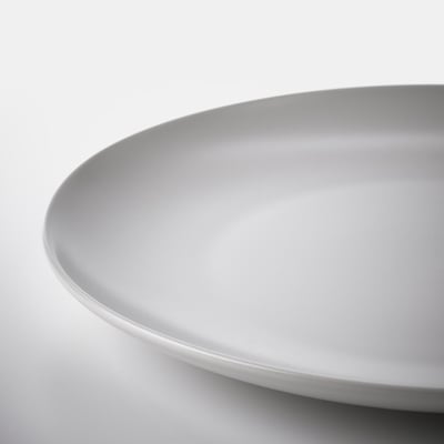 Set FÄRGKLAR: 12 platos y cuencos blancos. Diseño sencillo y moderno. Gres mate, formas redondas. Ideal para comidas variadas.