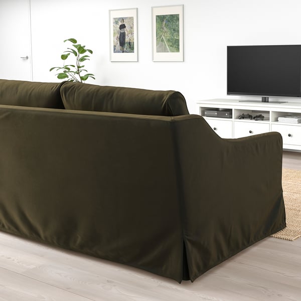 FÄRLÖV Sofá 3 plazas Djuparp verde oliva oscuro IKEA