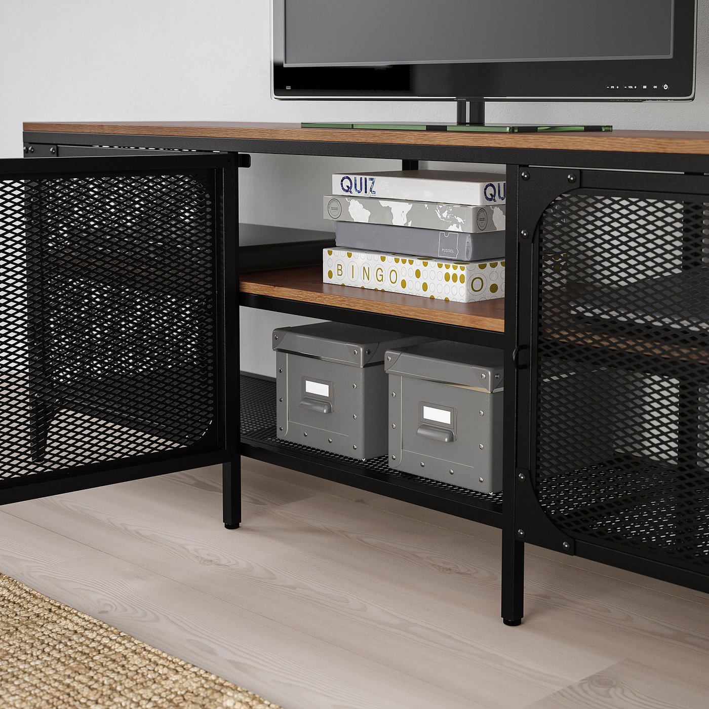 Mueble TV Luka Negro-Pino