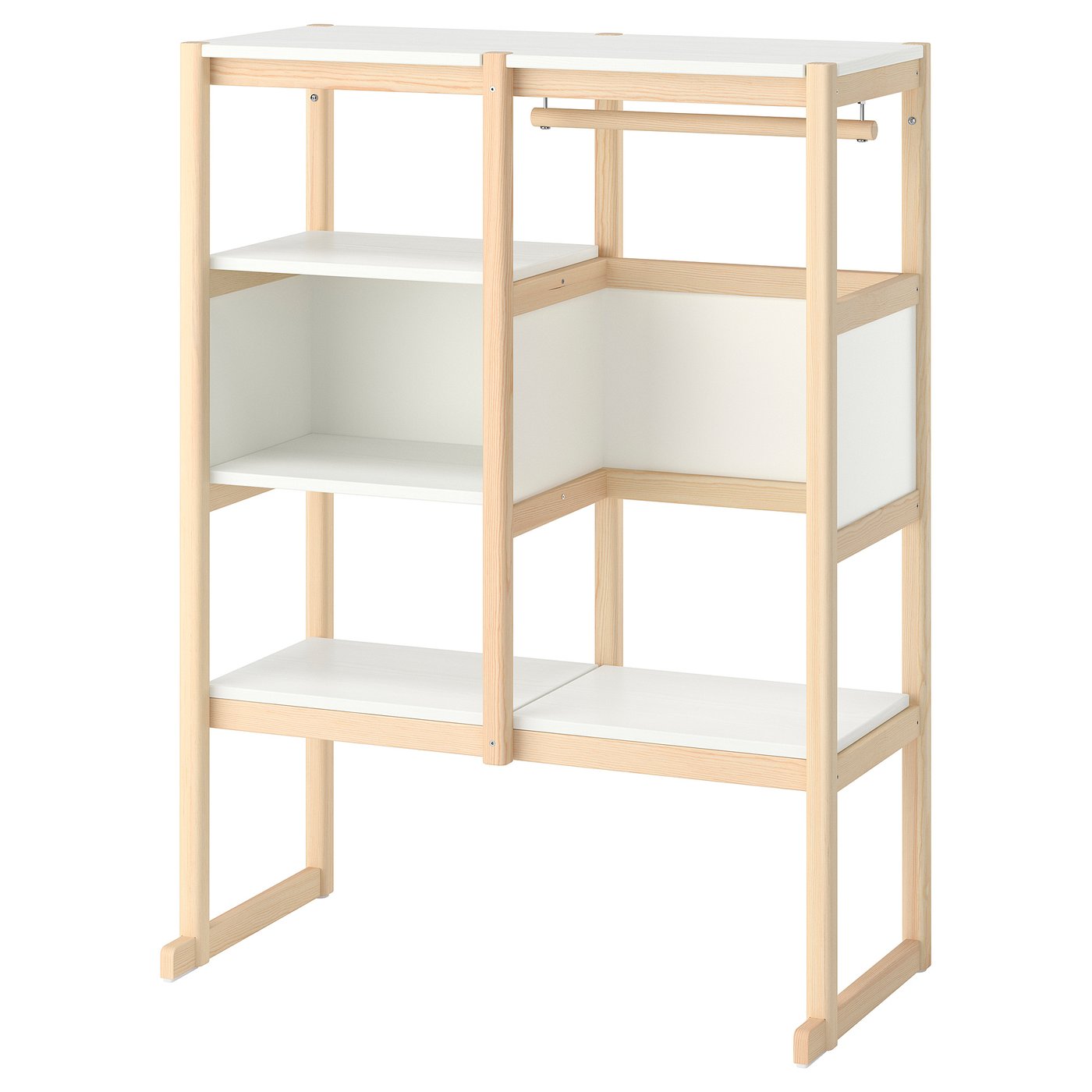 FLISAT Almacenaje abierto - pino tte claro/blanco 88x38x117 cm