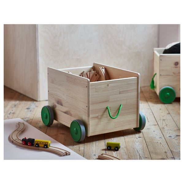 Kinderfeets ® Caja de almacenamiento con ruedas madera 