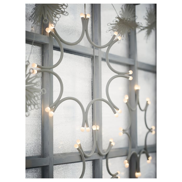 Guirlande lumineuse à piles 195 cm 40 micro LED Fil d'argent Blanc