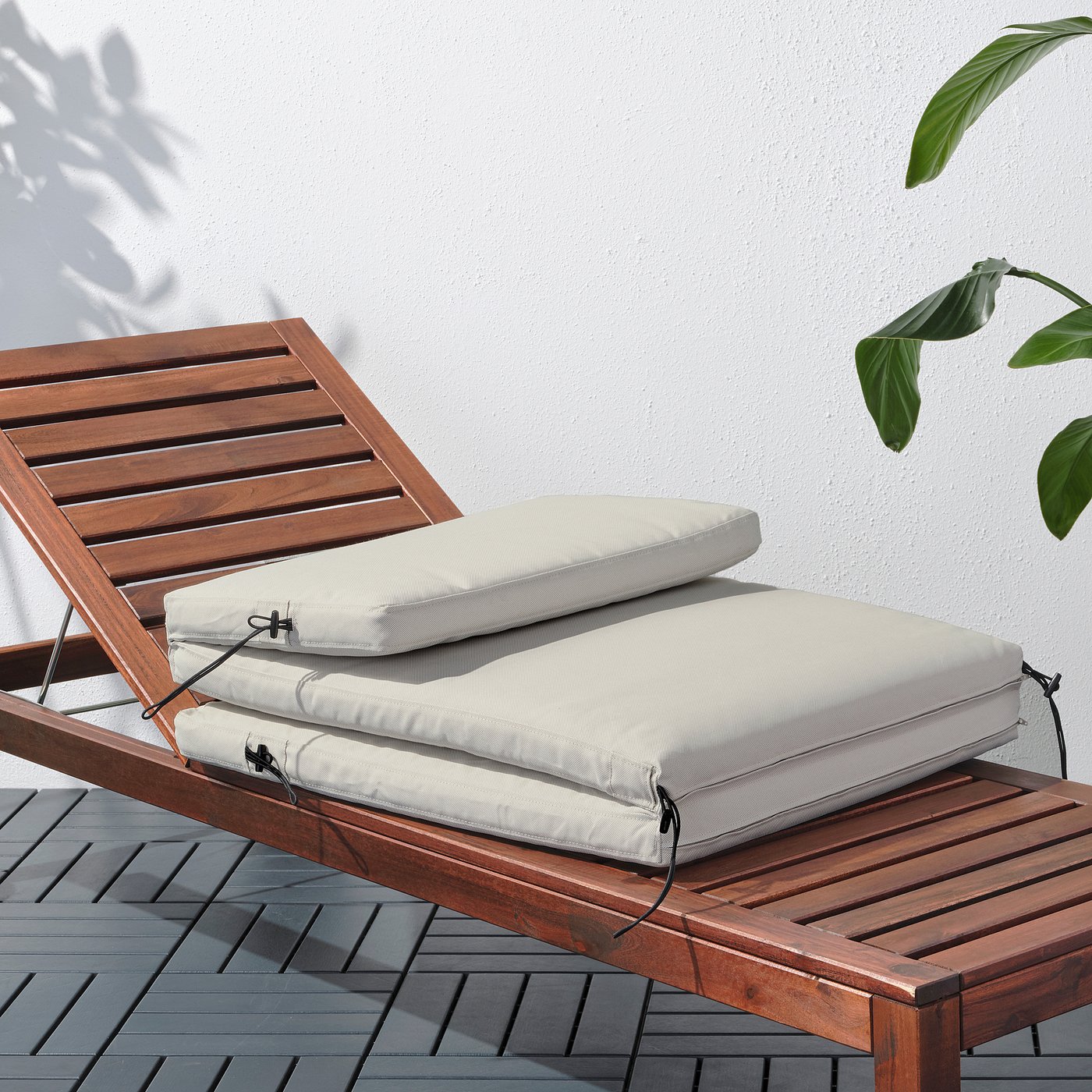 FRÖSÖN/DUVHOLMEN Colchoneta para tumbona, beige, 190x60 cm - IKEA