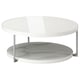 FRÖTORP Mesa de centro, blanco cromado/blanco vidrio, 88 cm