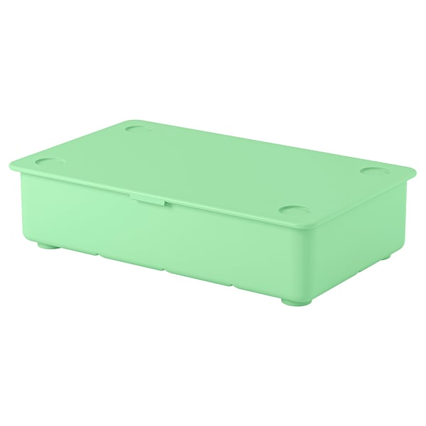 GLIS Caja con tapa, verde, 34x21 cm
