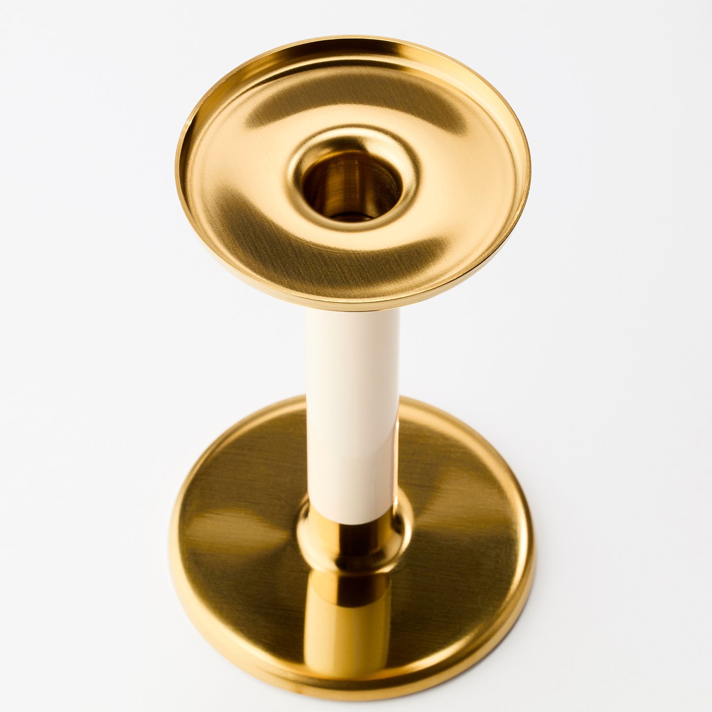 GLITTRIG Candelabro juego de 3, marfil, dorado - IKEA