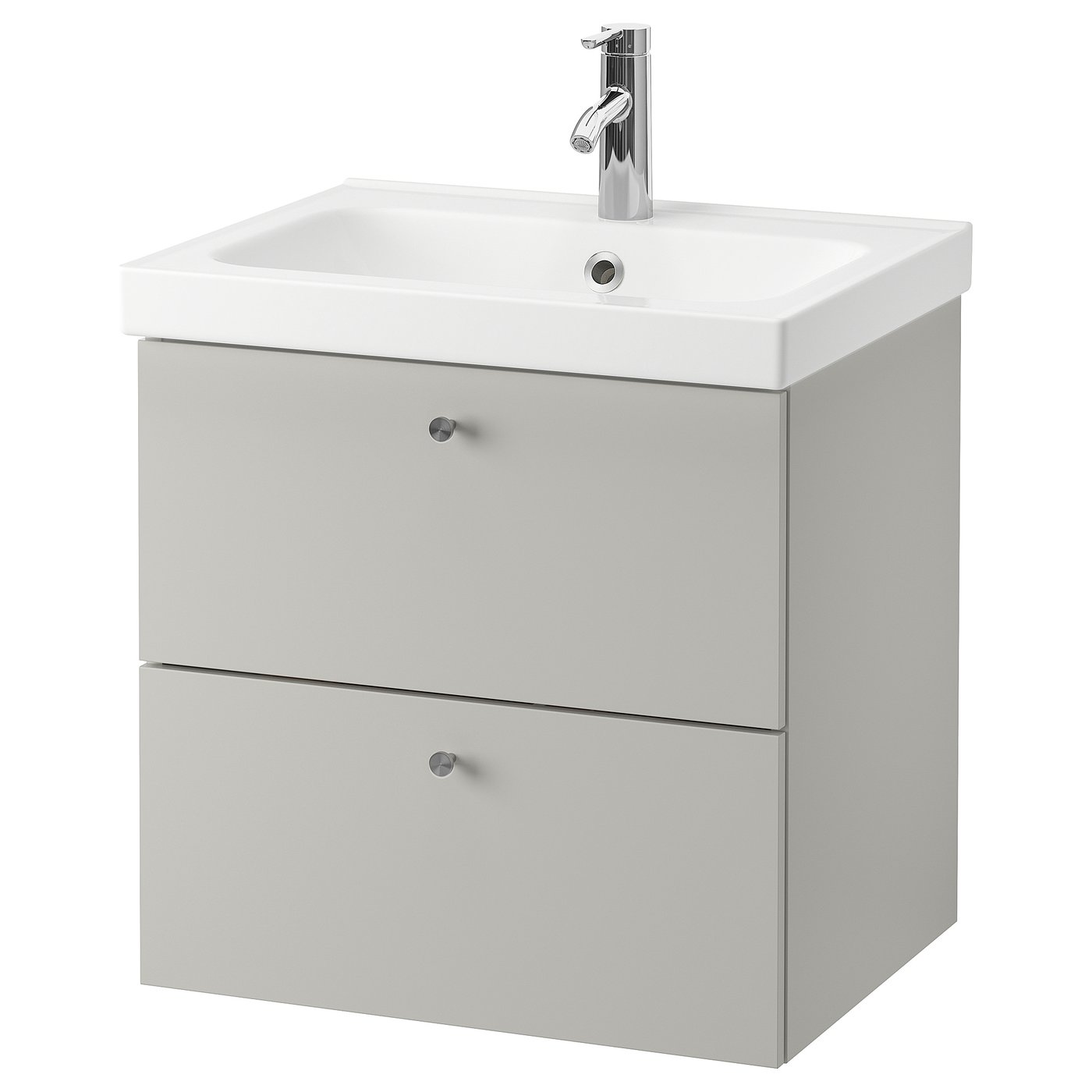 GODMORGON / ODENSVIK Armario lavabo 2 cajones - Gillburen gris claro