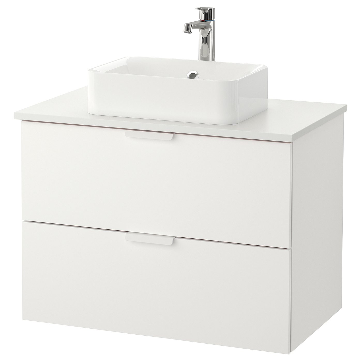 GODMORGON/TOLKEN Armario/lavabo +encimera - blanco, blanco - IKEA