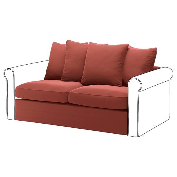 gronlid 2 modulos sofa cama ljungen rojo claro