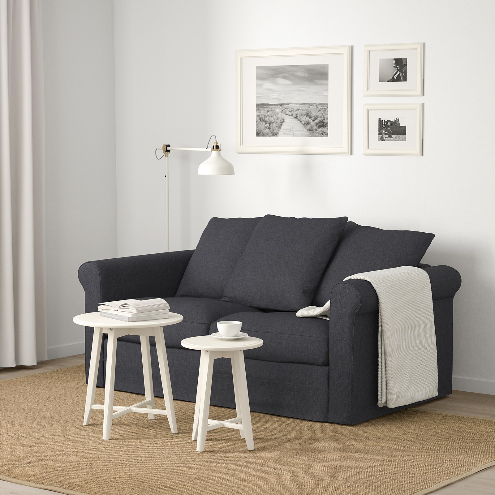 GRÖNLID Sofá 2 plazas, Sporda gris oscuro IKEA