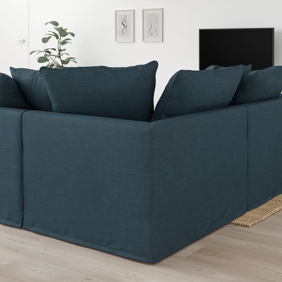 GRÖNLID Sofá 5 plazas esquina Hillared azul oscuro IKEA