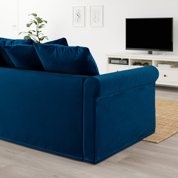 GRÖNLID Sofá cama de 2 plazas, Djuparp azul verdoso oscuro IKEA