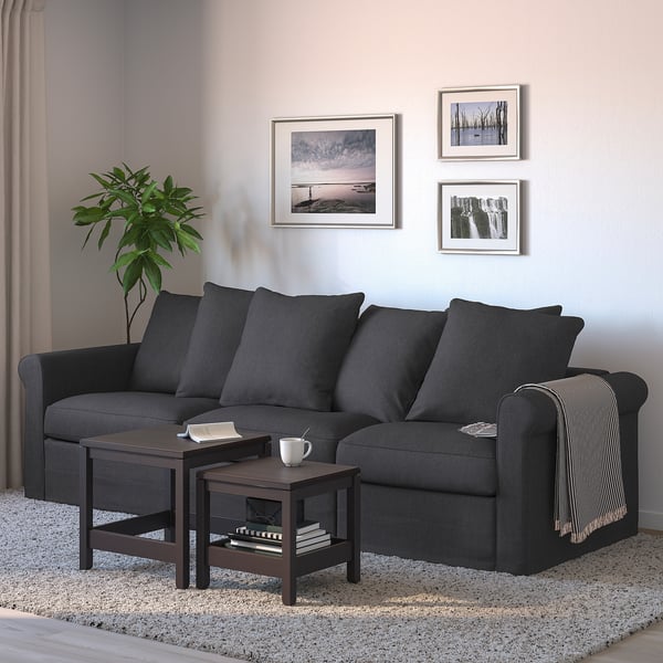 GRÖNLID Sofá cama 3 plazas, Sporda gris oscuro IKEA