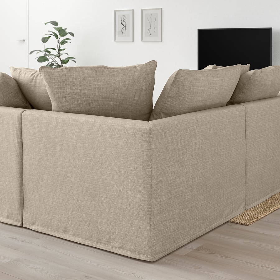 GRÖNLID sofá rinconera de 4 plazas, Hillared beige IKEA