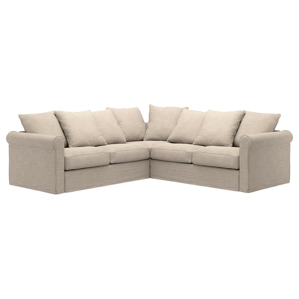 GRÖNLID sofá rinconera de 4 plazas, Hillared beige IKEA