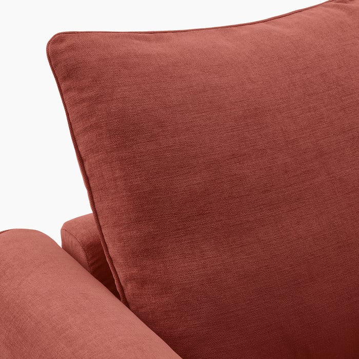 GRÖNLID sofá rinconera de 4 plazas, Ljungen rojo claro IKEA