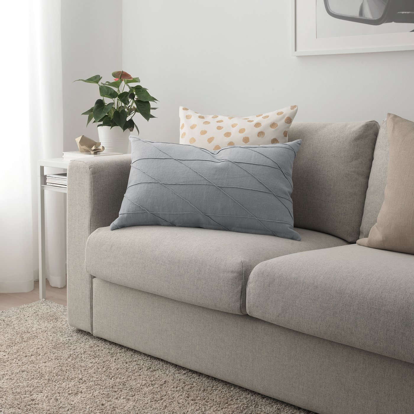 HARÖRT Cojín, gris, 40x65 cm IKEA