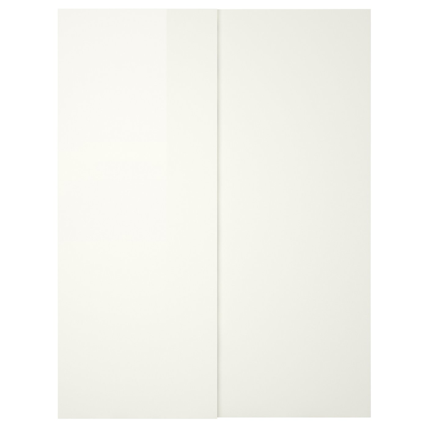 HASVIK 2 unidades puertas correderas - alto brillo blanco 150x236 cm