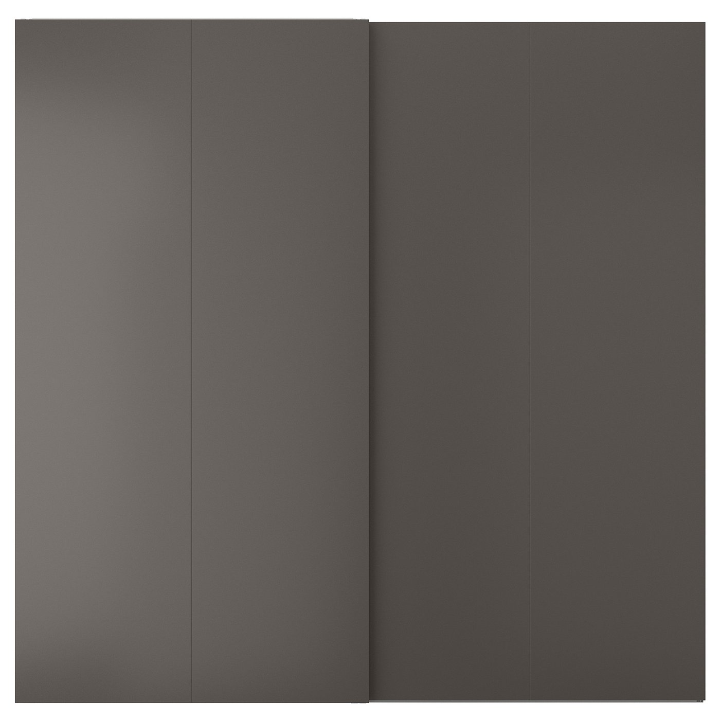 HASVIK 2 unidades puertas correderas - gris oscuro 200x201 cm