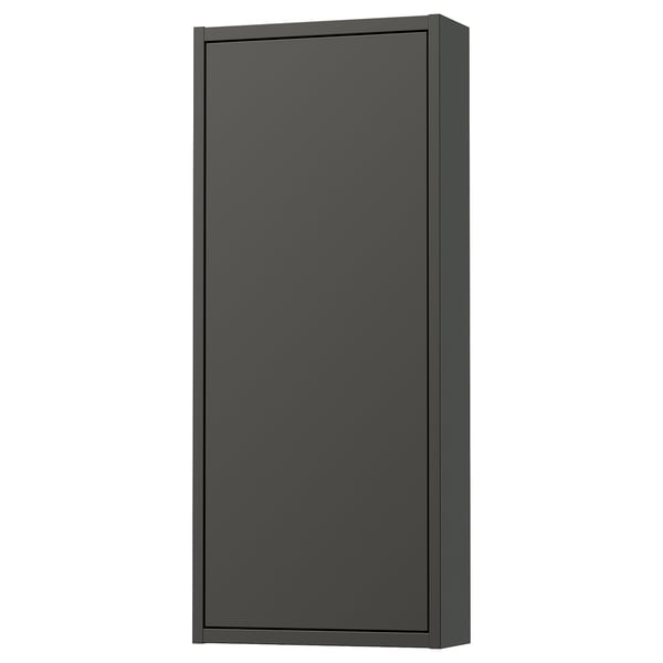 Mueble de pared rectangular gris oscuro con un diseño elegante y minimalista.