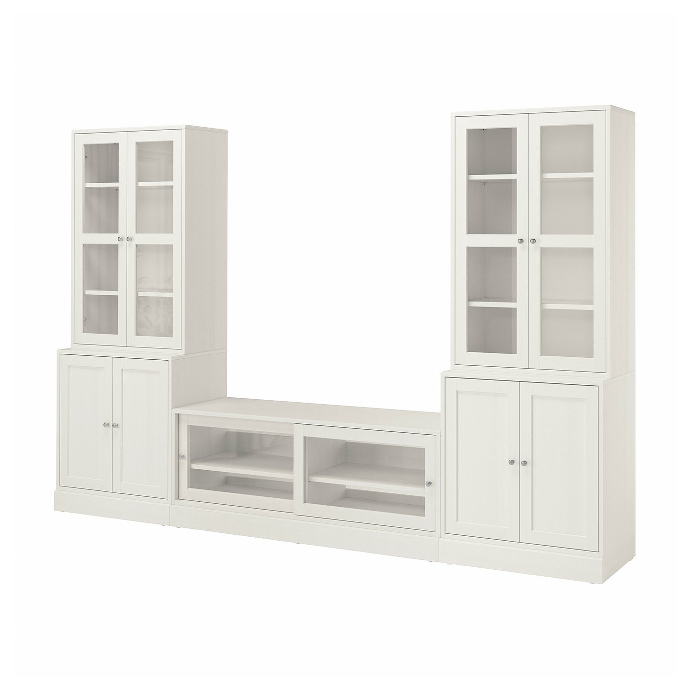 HAVSTA Mueble TV puertas vidrio - blanco - IKEA