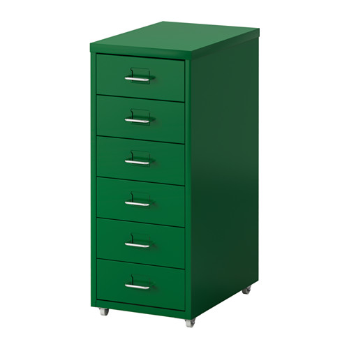 HELMER Cajonera con ruedas verde IKEA
