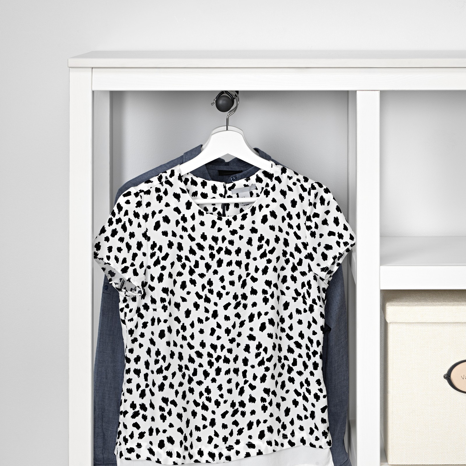 HEMNES Armario abierto, tinte blanco, 99x37x130 cm - IKEA