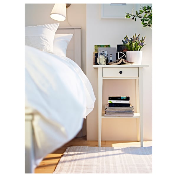 HEMNES Mesita de noche, blanco, 46x35 cm IKEA