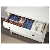 HEMNES Cómoda de 3 cajones, tinte blanco, 108x96 cm