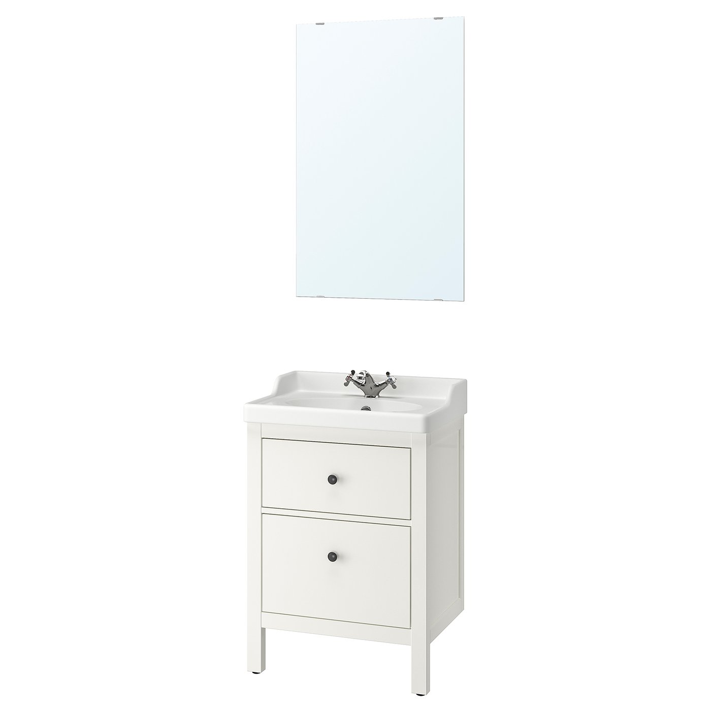 HEMNES / RÄTTVIKEN Muebles baño j4, blanco, Runskär grifo - IKEA