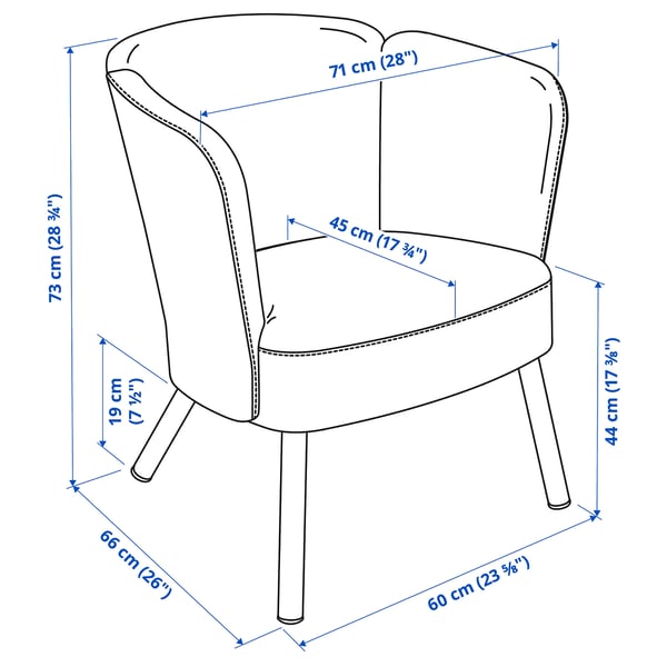 HERRÅKRA Sillón, Diseröd amarillo oscuro