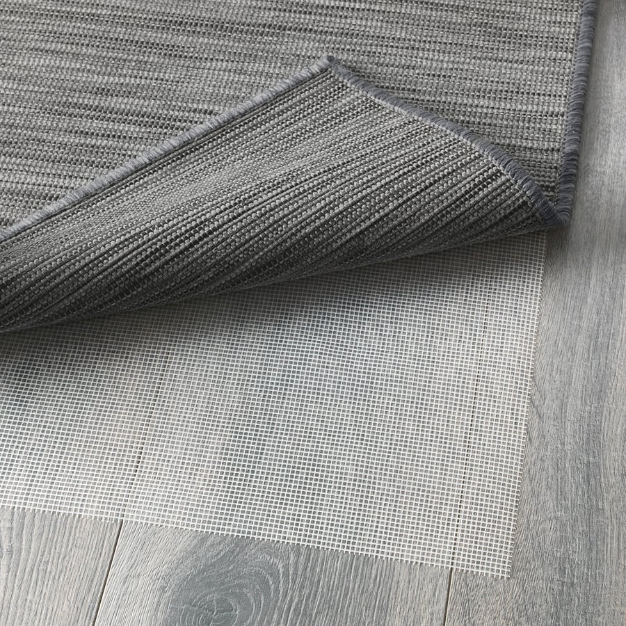 HODDE Alfombra int/exterior, gris int/ext, negro, 200x300