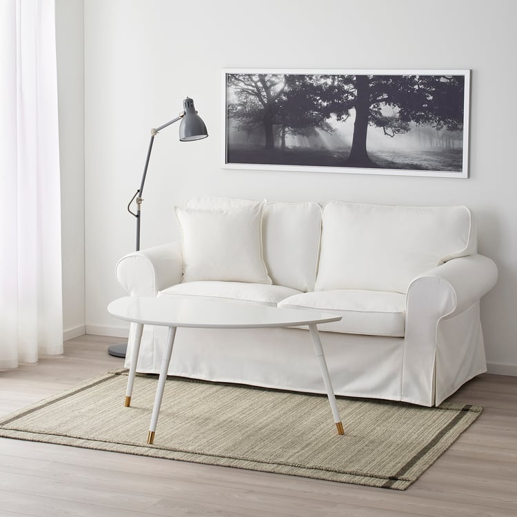 HÖJET Alfombra, a mano beige, beige, 133x195 cm - IKEA