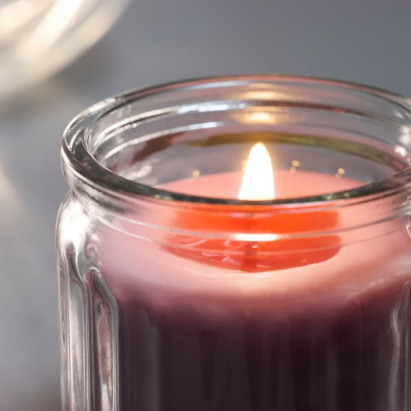 HÖKGÖK Vela aromática en vaso, Bayas rojas rosa claro, 12 hr