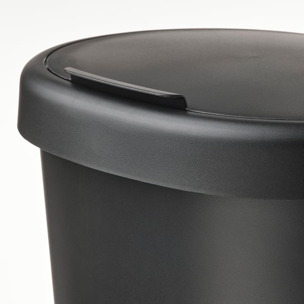 HÖLASS cubo con tapa, negro, 8 l - IKEA