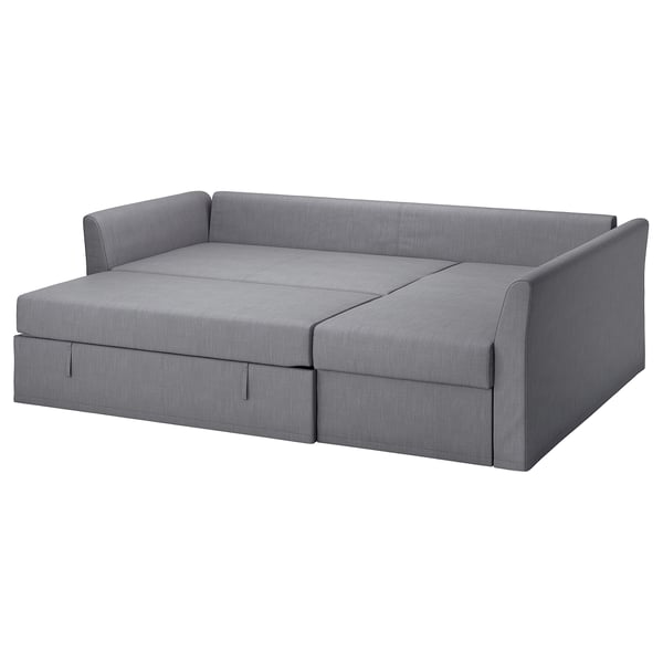 HOLMSUND Sofá cama esquina, Nordvalla gris IKEA