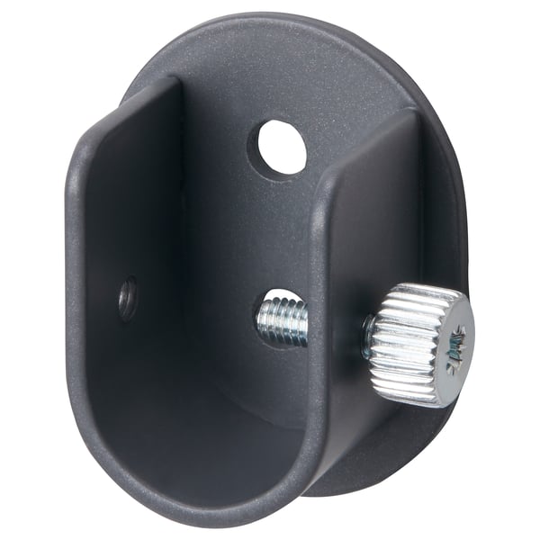 HUGAD Herraje pared p/cortina, gris plata - IKEA