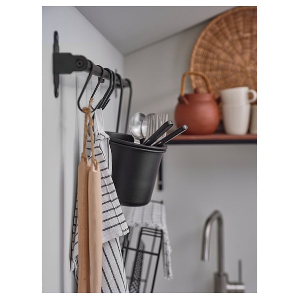 HULTARP Recipiente, negro, 14x16 cm