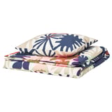 Juego de edredón HYLSNEJLIKA - azul marino, beige, rejilla roja, poliéster reciclado
