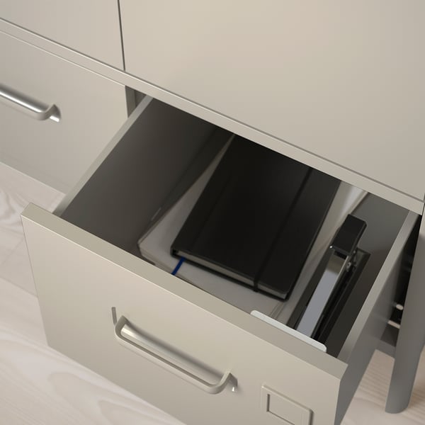 IDÅSEN Armario con cerradura, beige, 80x119 cm - IKEA