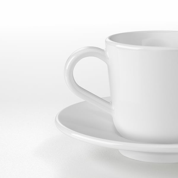 IKEA 365+ Taza/plato espresso, blanco - IKEA