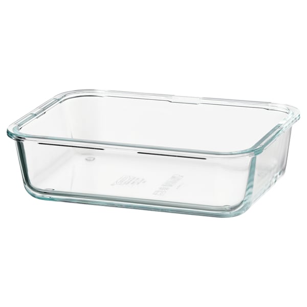 IKEA 365+ bote con tapa, rectangular vidrio/plástico, 1.0 l - IKEA