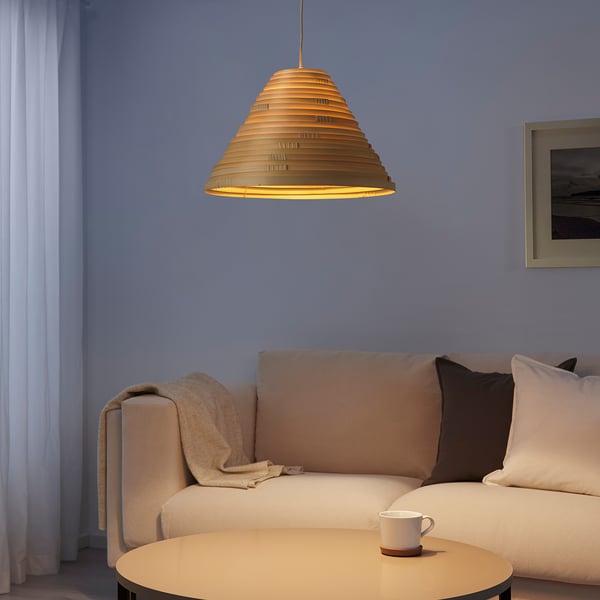 ILSBO Pantalla para lámpara de techo, bambú, 45 cm - IKEA