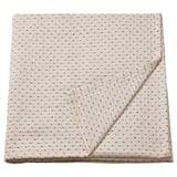 Colcha JAKOBSLILJA: blanco roto con costuras gris oscuro, forma rectangular, algodón.