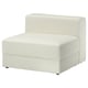 Sofá modular de esquina beige JÄTTEBO con tela boucle.