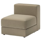Silla tapizada beige JÄTTEBO, tela suave, forma cuadrada, diseño minimalista.