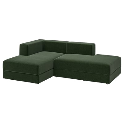 JÄTTEBO Módulos chaise longue, Johanneshov verde oscuro