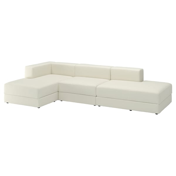 JÄTTEBO Sofá de 3,5 plazas con chaiselongue, Axvall hueso