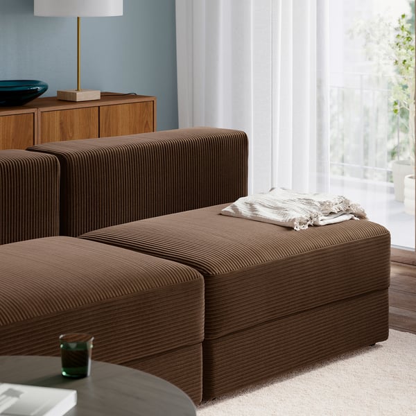 JÄTTEBO Sofá modular 4-5 plazas, Samsala marrón oscuro